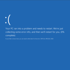 Ошибка critical_process_died